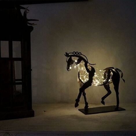 Statue de cheval en métal Sculpture maison ornement de jardin Figurine  décor Art artisanat cadeau,2013.56