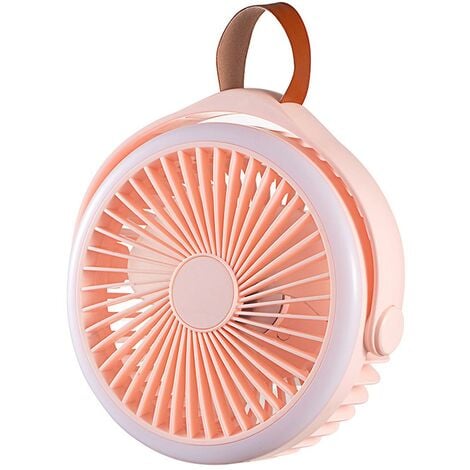 Couleur orange Mini ventilateur portable à piles, vaporisateur d