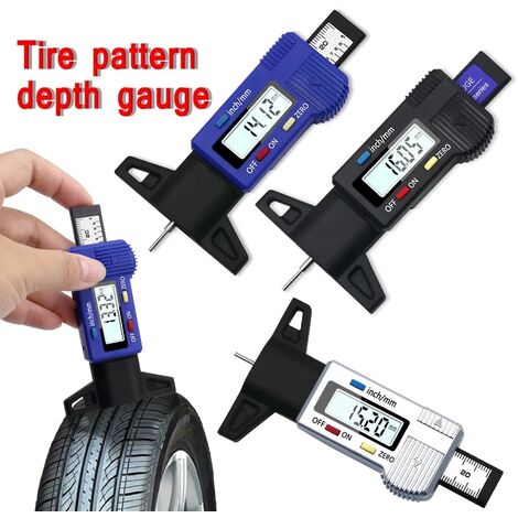 Jauge numérique de profondeur de bande de roulement de pneu de voiture,  outil de mesure de détection de l'usure des pneus automatique, jauges  d'épaisseur d'étrier 1 pièce – les meilleurs produits dans