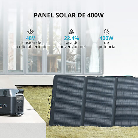  EF ECOFLOW Panel solar portátil de 400 W, plegable y