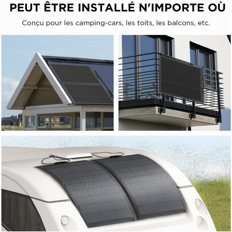 Panneau solaire Ecoflow 400W 24V module rigide haut-rendement