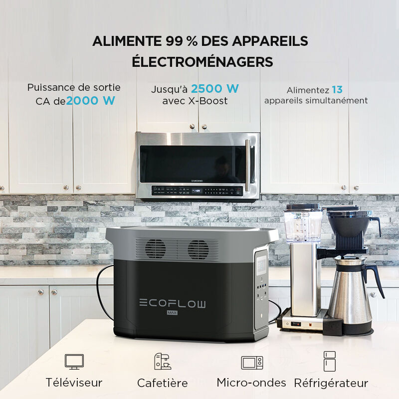 Générateur electrique portable DELTA MAX (2000), 2016Wh , 4 sortie