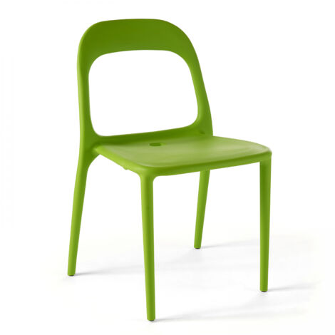 Grüner Gartenstuhl aus Kunststoff
