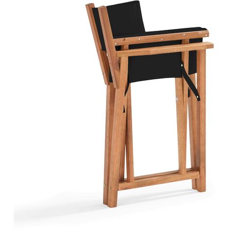 HAUSPROFI 2er Pack Klappstuhl Gepolstert - Holz, Faltbar, Fertig Montiert, Khaki