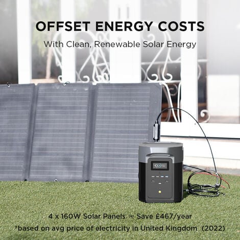 EF ECOFLOW Solar Generator DELTA Max (2000) 2016Wh with 160W Solar
