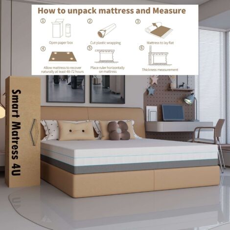 High Density Foam Mattress Breathable Mesh Sides, Soft-Knit Cover & Support Foam Base Rolled & Boxed - Double (W137cm x L190cm x D24cm)