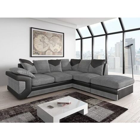 Dino Corner Sofa - Black/Grey