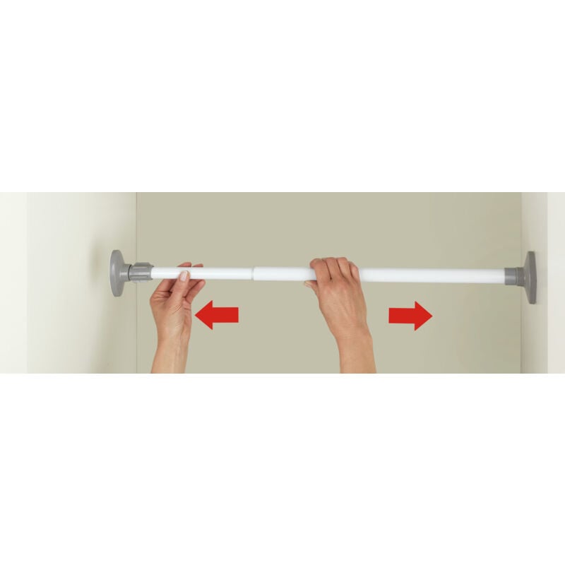 Barre de Penderie Extensible en Acier Inoxydable 47cm à 80cm