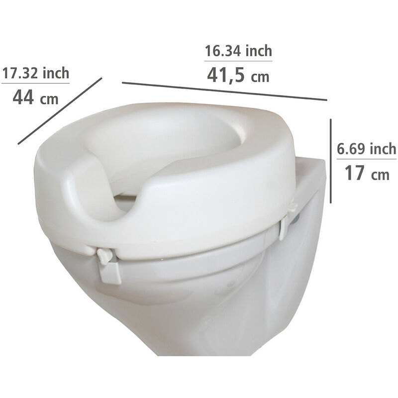 Rehausseur de WC IBIZA avec couvercle 15 cm - Rehausseur et cadre de wc
