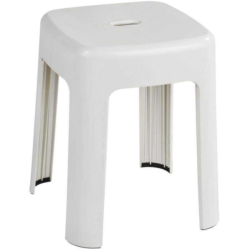 Tabouret De Douche/bain Wenko Secura - Blanc, Dimensions 40x30x21 Cm - Pieds Antidérapants Avec Ventouses - Support 150 Kg
