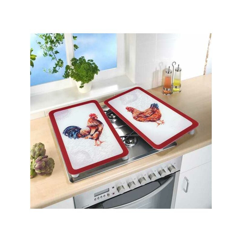 Cache plaques de cuisson en verre Cooking Fragrances en 60 x 52 cm