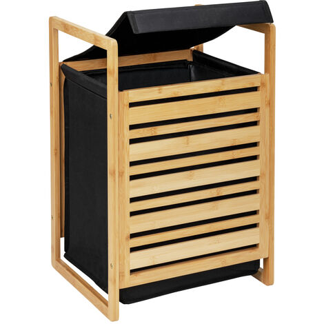 Panier à Linge Enfant WENKO Kids Gerry – 24 Litres – Polyester Bleu – Poignées De Transport – 40x52x20 Cm