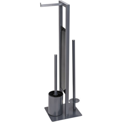 Rack pour brosse papier et toilette Rivalta noir, Wenko