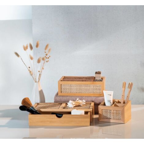 Panier De Rangement En Bois Pour Salle De Bain - Dimensions 33x15x10 Cm, Couleur Noire - À Poser Sur Le Réservoir Des Toilettes Ou Ailleurs