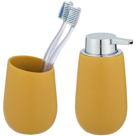 Marvel Spiderman Ensemble Salle De Bain 2 Pièces - Distributeur Savon + Gobelet Rouge Bleu - Enfants