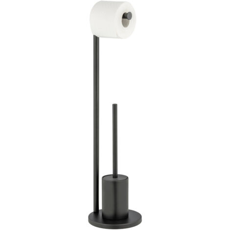 Wenko Accessoire WC Moderne Noir Mat Acier Inoxydable