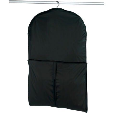 WENKO Housse à Vêtements Deep Black Pliable 60x150cm - Protection Contre Poussière Et Humidité