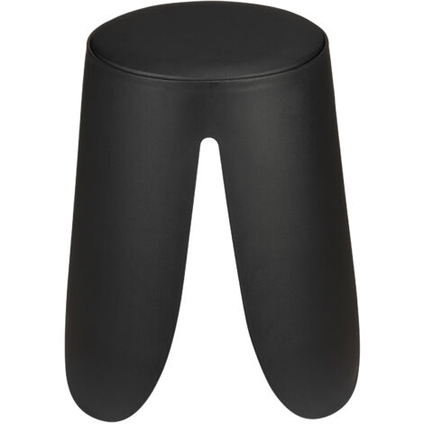 Wenko – Tabouret de douche noir mat 3-en-1 en plastique – Assise rembourrée – Support jusqu'à 180 kg – Antidérapant pour salle de bain