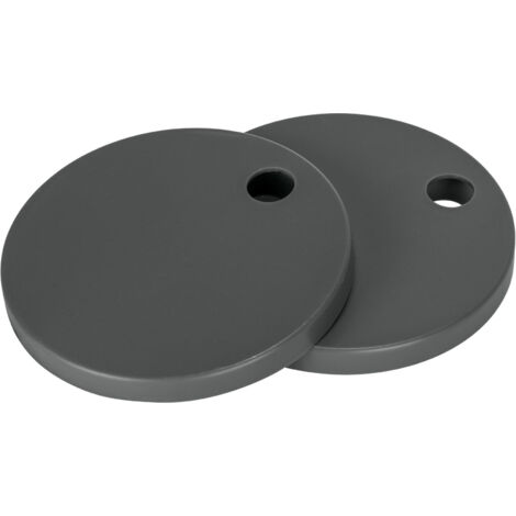 Abattant WC avec frein de chute Galati WENKO, Antibactérien, Résistant aux rayures, Installation facile, Duroplast et acier inox, 6x46 cm, Anthracite mat (1/5)
