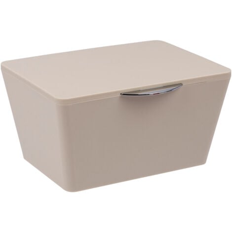 WENKO Boîte de rangement Gara avec 4 compartiments gris Boîte de