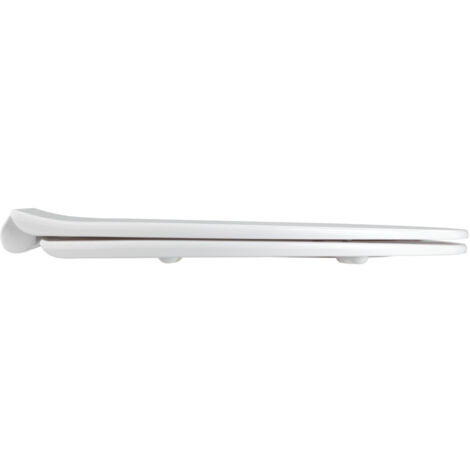 WENKO Abattant WC avec frein de chute "easy close" Orani Premium, fixation inox 'fix clip', Duroplastique, surface antibactérienne, 38x44 cm, Blanc