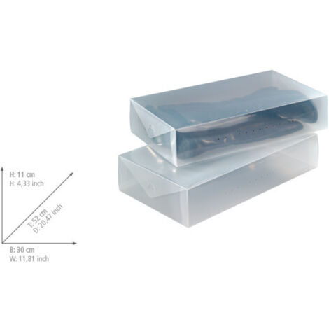 Lot De 6 Boîtes à Chaussures Empilables En Plastique - Transparentes Avec Fenêtre, Rangement Pratique Et Gain De Place