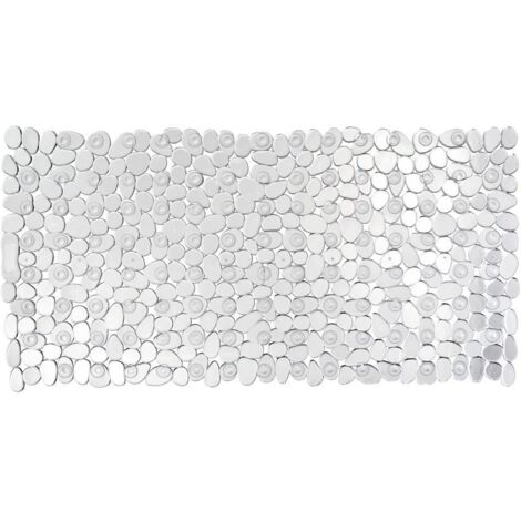 Wenko – Tapis de baignoire antidérapant 71x36 cm – PVC transparent avec ventouses – Sécurité optimale pour baignoire et douche