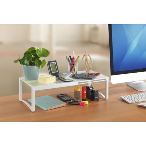 Etagère télescopique à poser WENKO, Etagère cuisine, Extensible de 30 à 54 cm, Pieds antiglisse anti rayures, Jusqu'à 10 kg, Fer, L30-54xH15 cm, Blanc