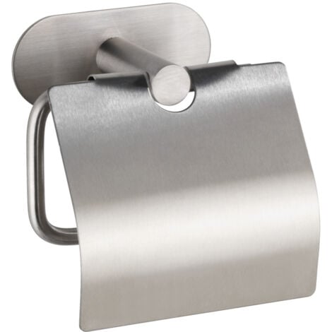 WENKO Turbo-Loc® Dérouleur papier WC avec couvercle Orea Mat
