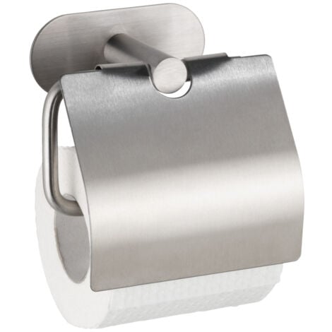 WENKO Turbo-Loc® Dérouleur papier WC avec couvercle Orea Mat