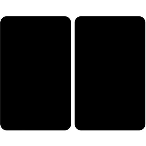 Plaque de Protection en Verre Trempé Universel et Multifonction - Planche à  Découper & Plateau en Verre, 2 pièces 52x30cm Style Noir Sombre