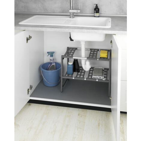 Tapis Multiusage anti-dérapant 50x150cm Gris - Tapis de cuisine Tapis Multiusage anti-dérapant 50x150cm Gris - Tapis de cuisine