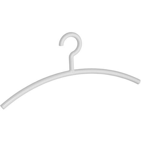 Lot De 5 Cintres Plastique Anti-glissement - Avec Fermoir à Crochet Pour étendoir - Design Aéré, Légers Et Robustes - Pour Vestes, Chemises, Pantalons, écharpes
