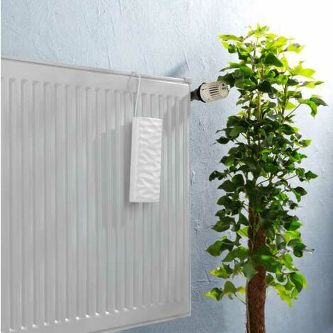 WENKO Saturateur radiateur Vagues, humidificateur d'air à suspendre avec  crochet inclus, céramique, 9x19,5x4 cm