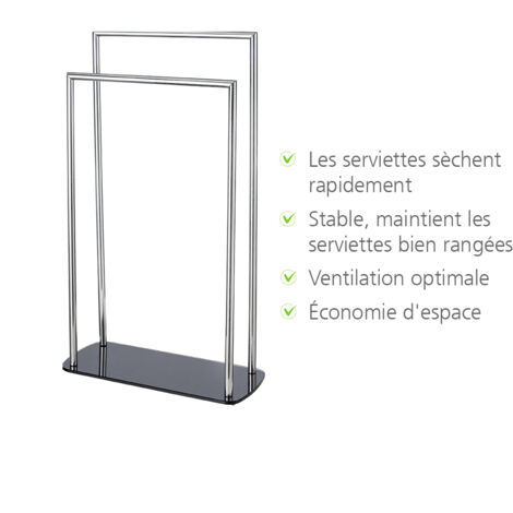 Echelle Salle De Bain WENKO Porte Serviette Sur Pied RAVINA, Sèche Serviettes Salle De Bain 2 Porte Serviette Salle De Bain Sur Pied