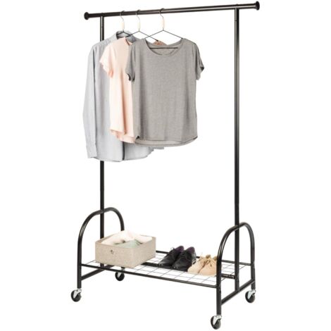 Cintre debout PROFI avec étagère à chaussures, style loft, WENKO (1/5)