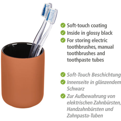 Porte-brosse à dents amovible en plastique - Organiseur de brosse à dents électrique - Antidérapant - Pour la famille- Gris clair | Leroy Merlin