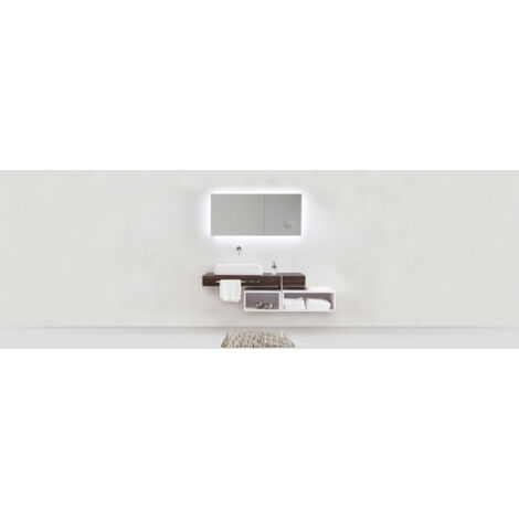 WENKO Tapis de bain Urdu taupe, visuel moderne à effet mêlé, qualité robuste, entièrement non-pelucheux, absorption d'humidité importante, séchage rapide, lavable, antidérapant, 55 x 65 cm (1/5)