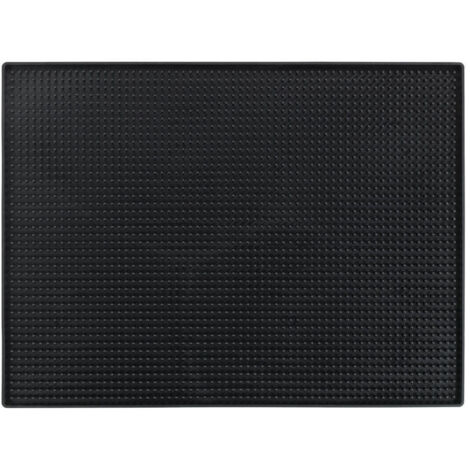 Tapis Égouttoir Nelia Pour Évier - Caoutchouc Gris 34x40cm - Drainage Optimal Vaisselle