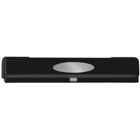 WENKO Coupe-film Perfect-Cutter, dérouleur pour film alimentaire et papier aluminium d'une largeur max. de 33 cm, découpe nette grâce à la lame dentée en acier inoxydable, 38 x 5,2 x 6,7 cm, noir (1/5)
