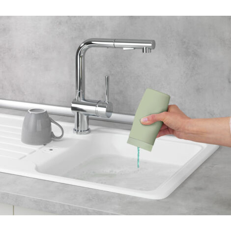 WENKO Distributeur de liquide vaisselle Easy Squeez-e pour la cuisine vert,  haut de gamme, dosage