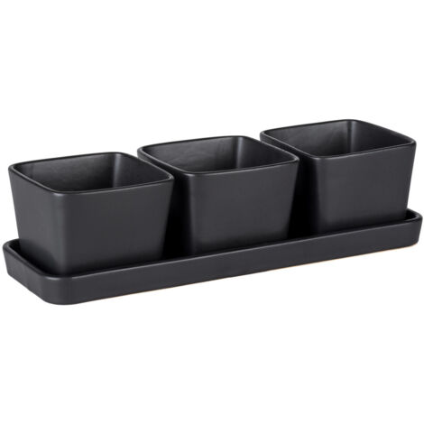 Wenko Set apéritif moderne noir en céramique (1/5)