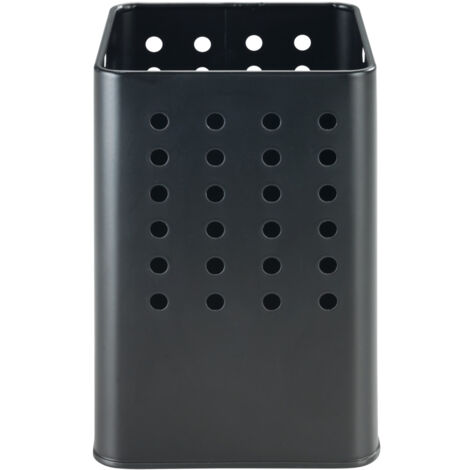 WENKO Support à Ustensiles Silio Noir Mat - Rangement Élégant Et Pratique Pour Cuisine