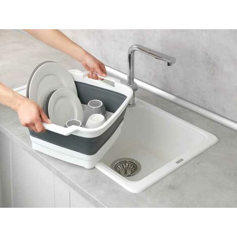 Égouttoir à vaisselle pliable avec égouttoir pour évier, nettoyage facile,  organiseur de vaisselle, plateau de rangement pour cuisine, camping-car