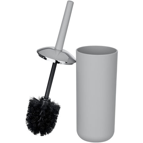 WENKO Brosse WC Brasil noir - Porte-brosse WC incassable, Plastique (TPE),  10 x 37 x 10 cm, Noir : : Cuisine et Maison