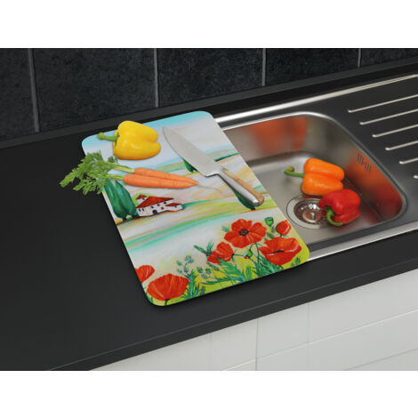 DarHaus snijplank glas 40 x 30 cm, kookplaat afdekplaat inductie, decoratief glas, fornuis afdekplaat afdekking keramische kookplaat afdekplaat, spatbescherming glasplaat keramische, VOEDSEL DarHaus snijplank glas 40 x 30 cm, kookplaat afdekplaat inductie, decoratief glas, fornuis afdekplaat afdekking keramische kookplaat afdekplaat, spatbescherming glasplaat keramische, VOEDSEL