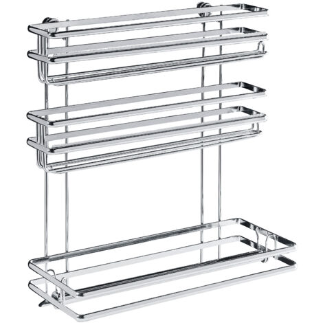 Porte-Rouleau Essuie-Tout Magnétique - Fixation Sans Perçage Pour Frigo Ou Meuble Métallique, Acier Inoxydable Noir