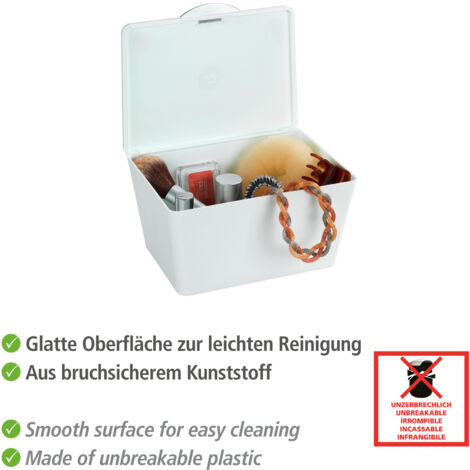 Boîte De Rangement Sous Vide WENKO Soft Box S – Gain De Place Jusqu'à 75%, Valve Express, Blanc, 40x42x25 Cm