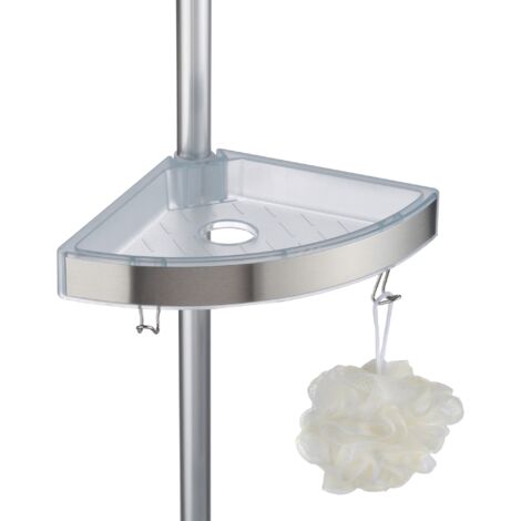 WENKO Étagère D’Angle Douche Télescopique Premium 3 Paniers - Fixation Sans Perçage