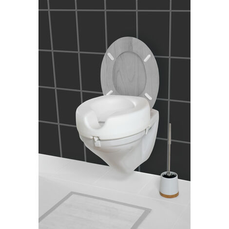Wenko Réhausseur de toilette avec accoudoir Secura Aluminium